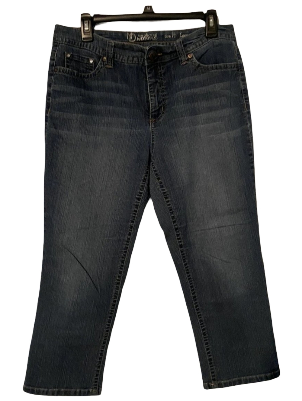 new directions Weekend Womens Plus Size Blue Capri Jeans Size 18W